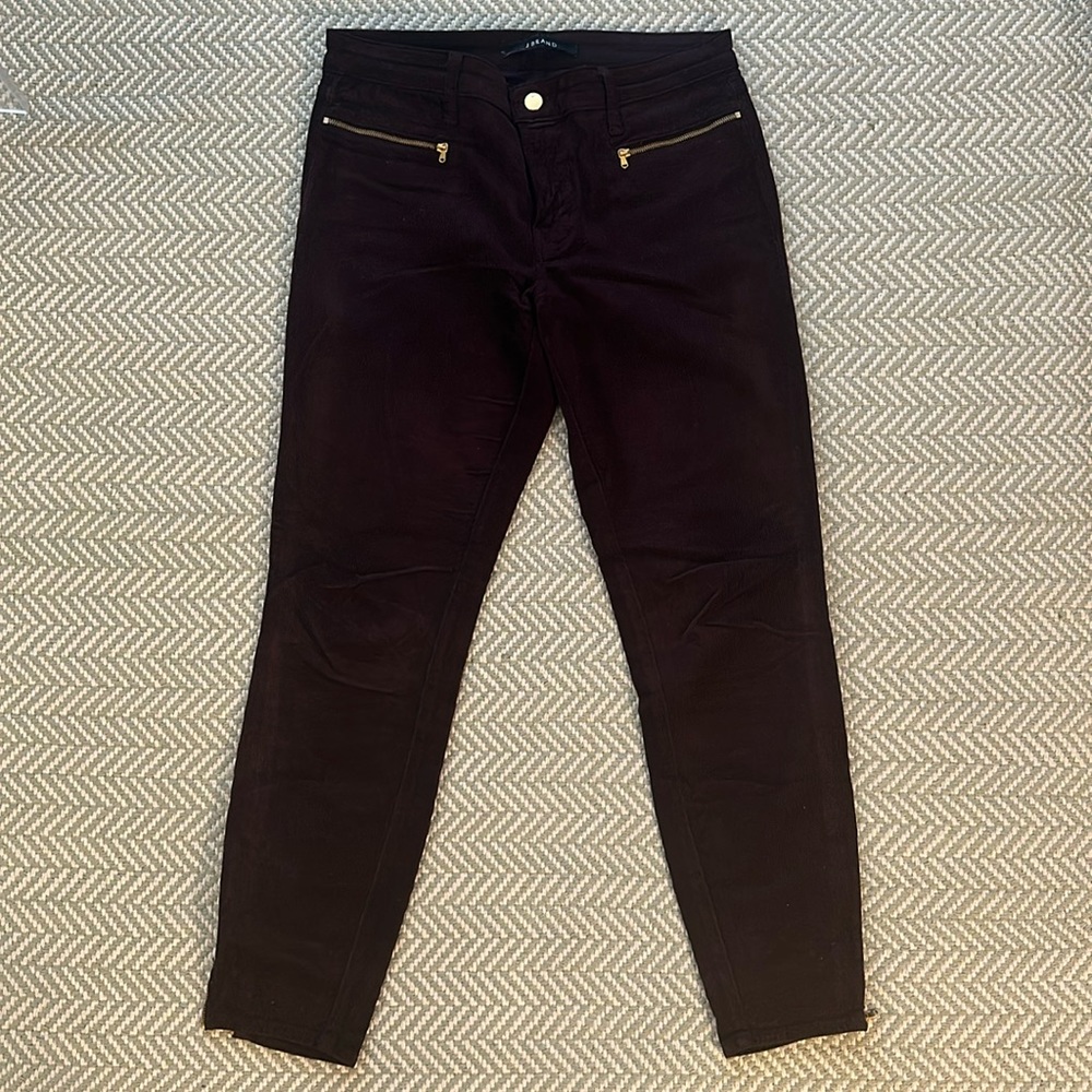 J. Brand Women’s Iselin Blackberry Corduroys with Gold Zippers